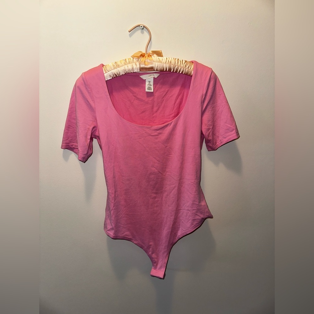 H&M Pink Bodysuit Top